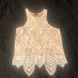 Off white lace tank from Express. Gently worn